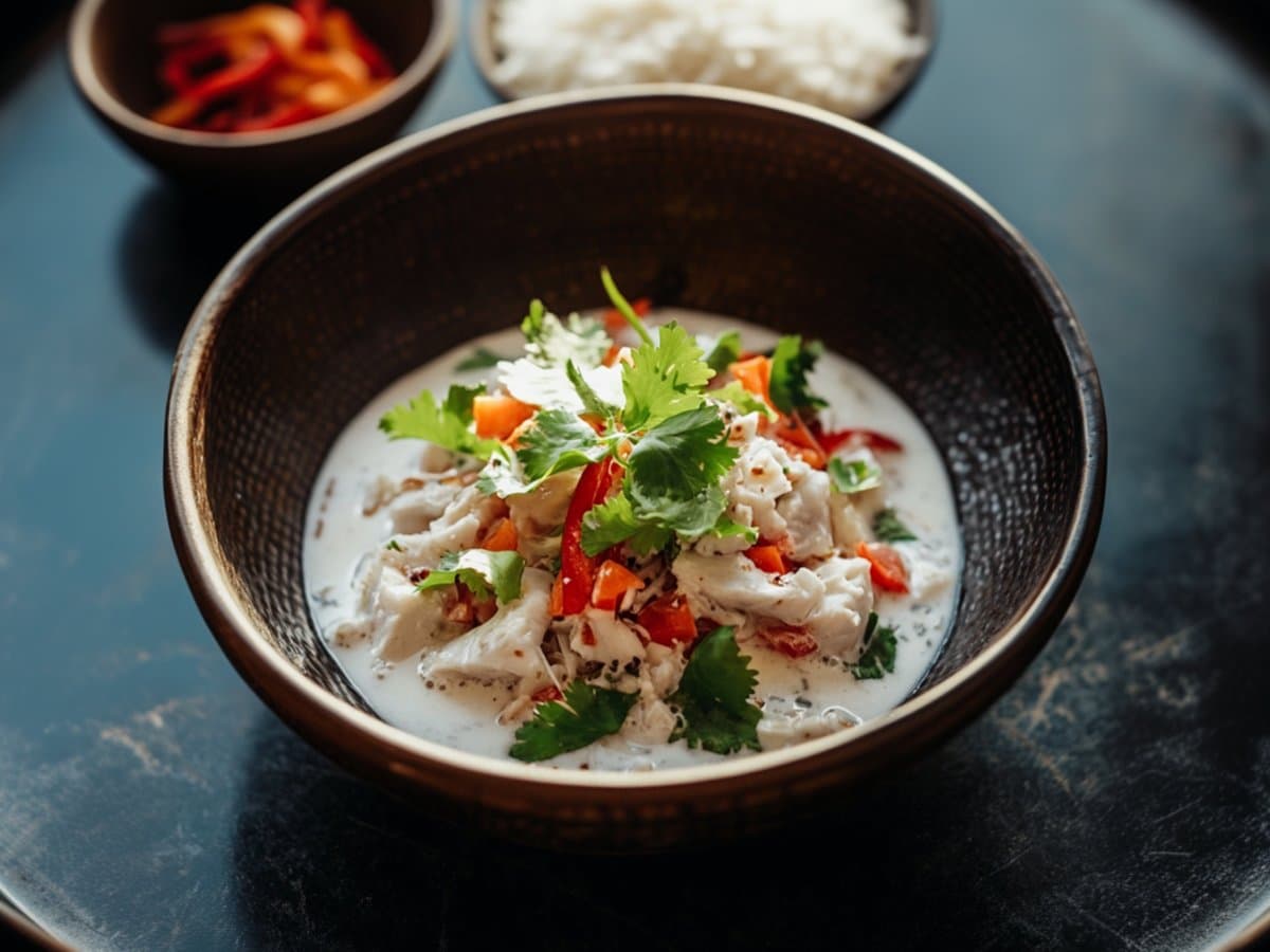 Image de la recette pour préparer Salade tahitienne au poisson & lait de coco