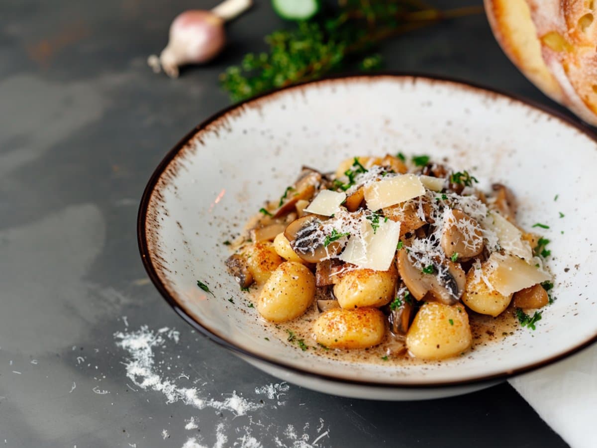 Image de la recette pour préparer Gnocchis aux champignons