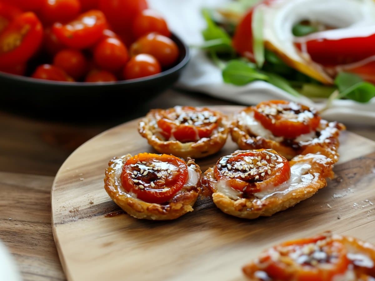 Image de la recette pour préparer Tartelettes tatin aux tomates cerises