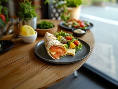 Image de l'article: Wrap au saumon fumé, fromage et citron : la recette express et saine